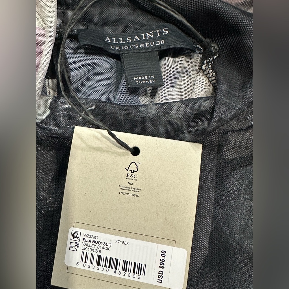 ALL SAINTS Elia Iris Micro-Mesh Bodysuit - Picture 14 of 16